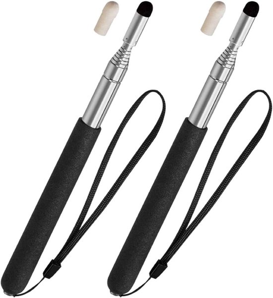 WUGAUWOR Uitschuifbare wijsstokken, 2 stuks, uittrekbare wijsstok met vingerdesign (17-55 cm), wijsvinger staaf van roestvrij staal voor lessen, conferenties en als cadeau voor leraren WUGAUWOR Uitschuifbare wijsstokken, 2 stuks, uittrekbare wijsstok met vingerdesign (17-55 cm), wijsvinger staaf van roestvrij staal voor lessen, conferenties en als cadeau voor leraren