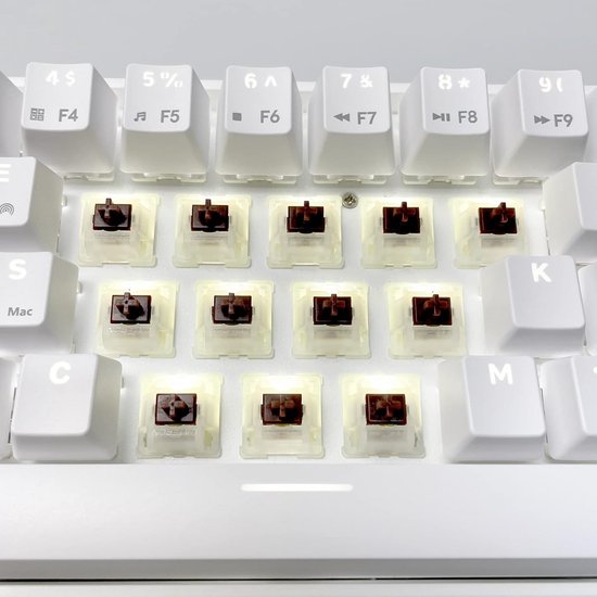 Melkachtig Gele Mechanische Schakelaars - 5-pins, 36 stuks bruin - Compatibel met MX Gamingtoetsenbord, KS-3 Patch, Tactiele Feedback, Stil en Soepel voor Snelle Actuatie — afbeelding 4