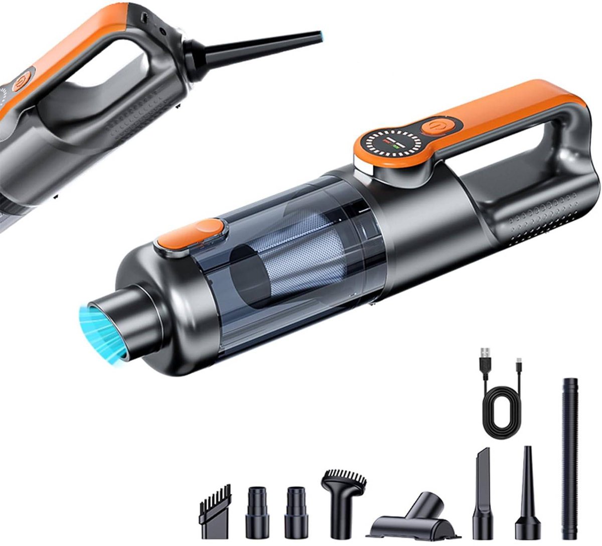 Snoerloze Handheld Autostofzuiger 17000PA USB Type-C - Snoerloze - €48,11