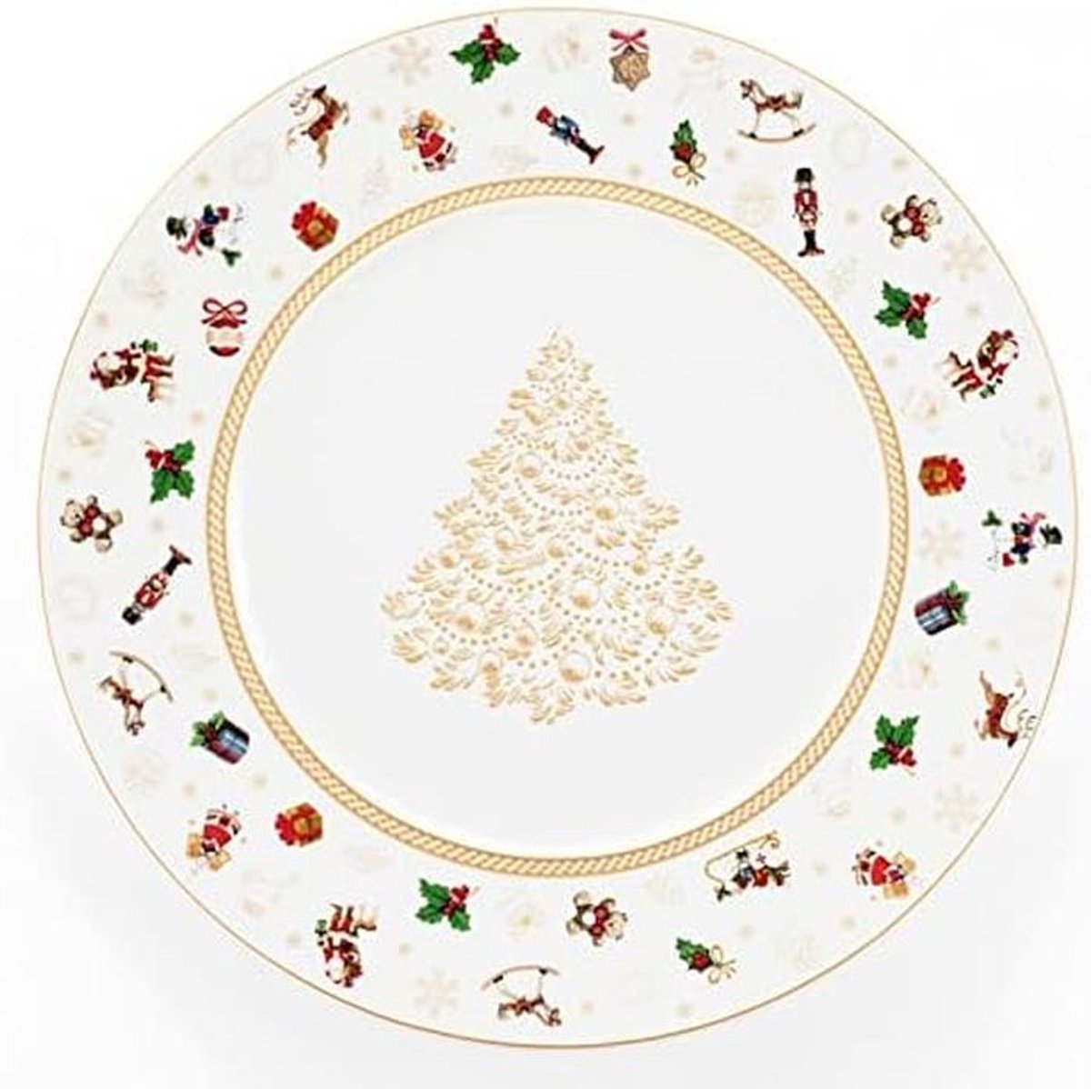 Rond Porseleinen Serveerbord 31 cm - Kerst/Feestelijk Diner