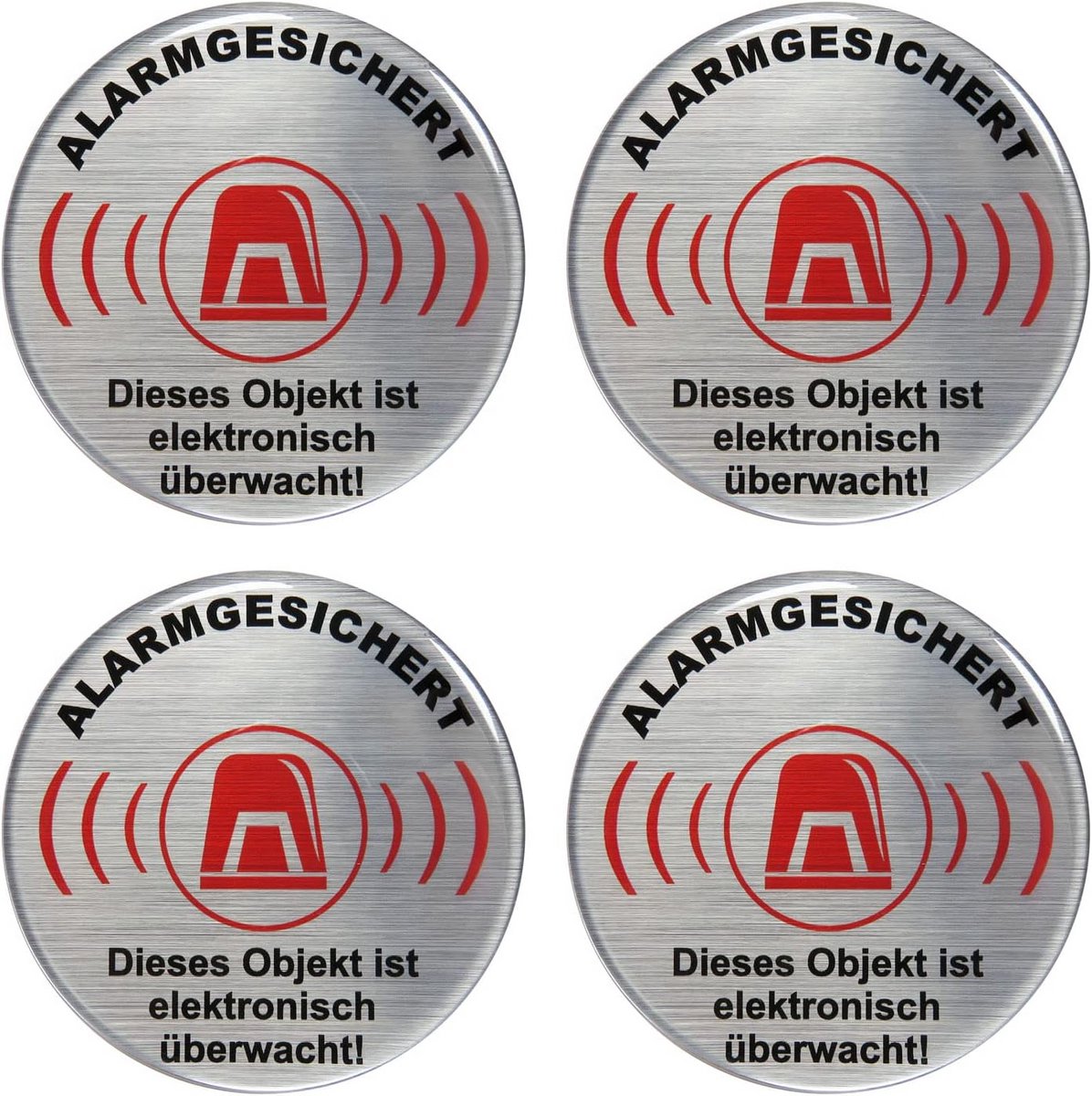 3D Waarschuwingssticker Alarm Beveiligd Object Krasbestendig