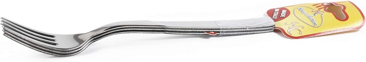 Roestvrijstalen vorkjes voor cake en gebak - elegant - set van 3 stuks - 20 cm