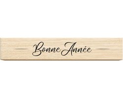 Houten stempel met kerst thema en 'Goede jaar' tekst - FSC-gecertificeerd