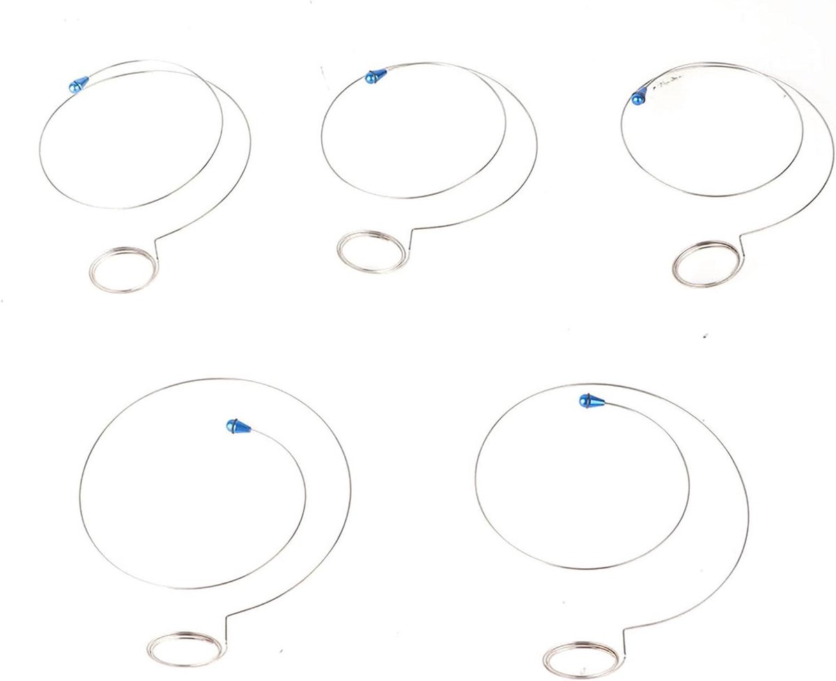 Egoods - Horlogemaker-gereedschap van edelstaal voor reparatie van horloges met instelbaar volume en vergrootglas - 5 stuks.