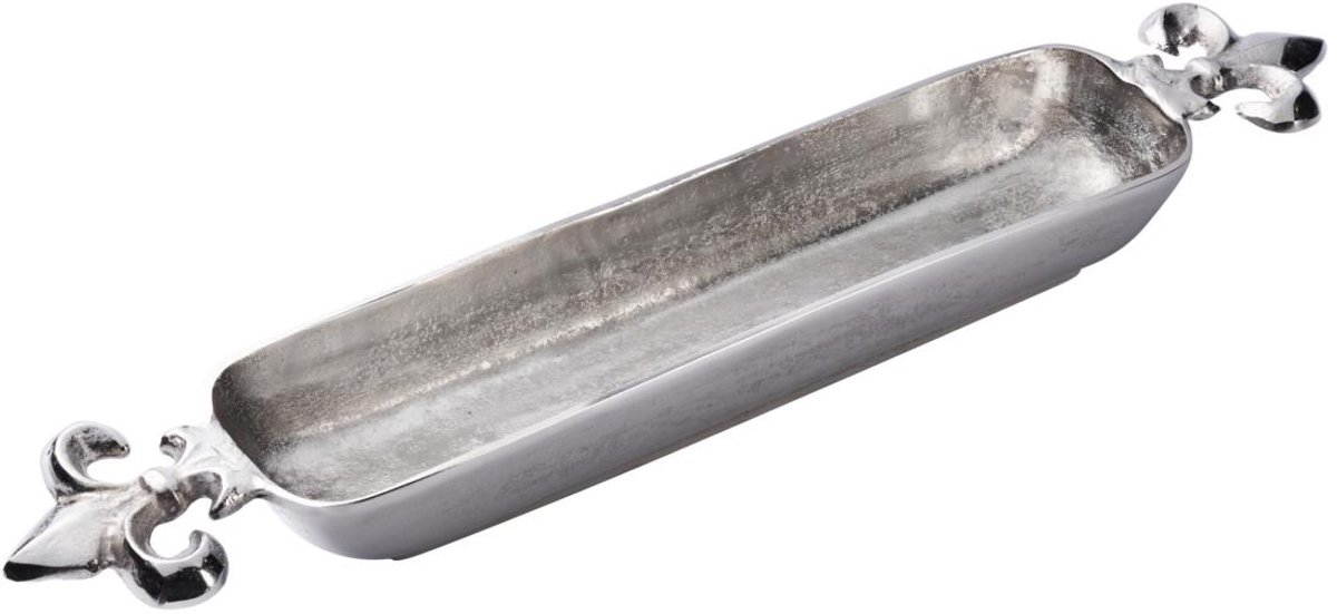 Michael Noll - Schaal met lelie - Zilver - Aluminium - 58x10x6 cm