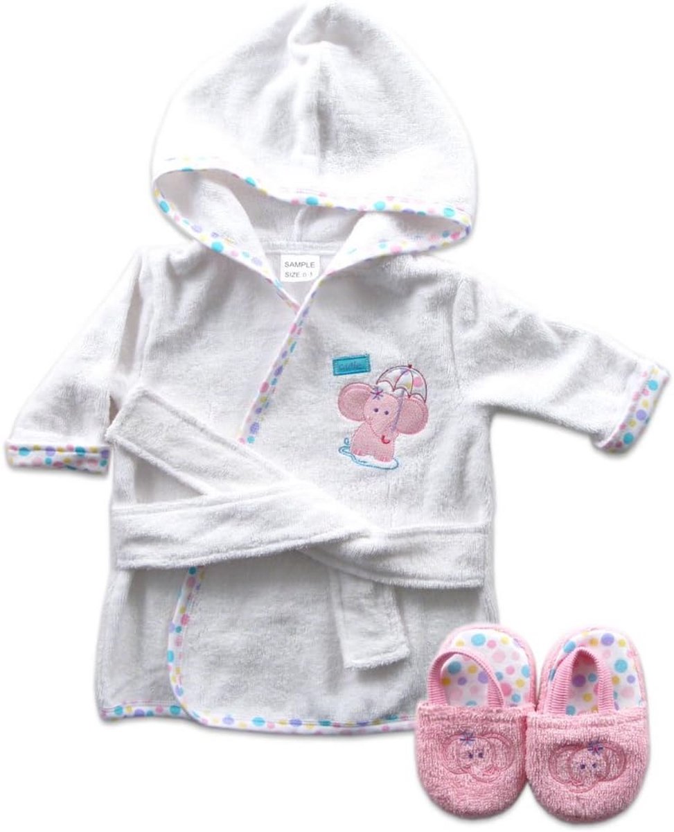 Woven Badjas met Slippers voor Baby - Roze