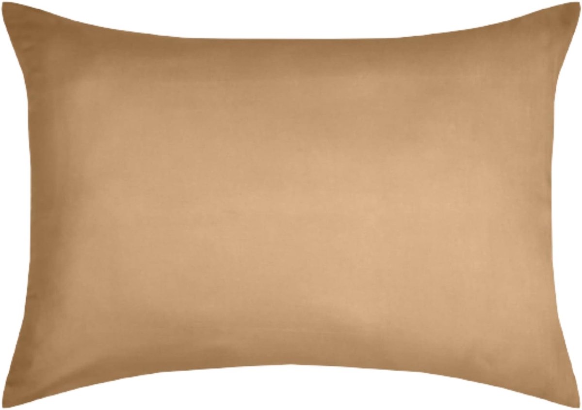 Famanu Kussensloop – afmetingen 50 x 70 cm – 100% katoen – uitstekende kwaliteit – kleur curry – beddengoed voor thuis – zacht en comfortabel