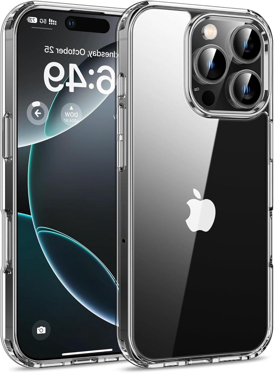 Ronte - Transparant telefoonhoesje voor 16 Pro Max met valbescherming