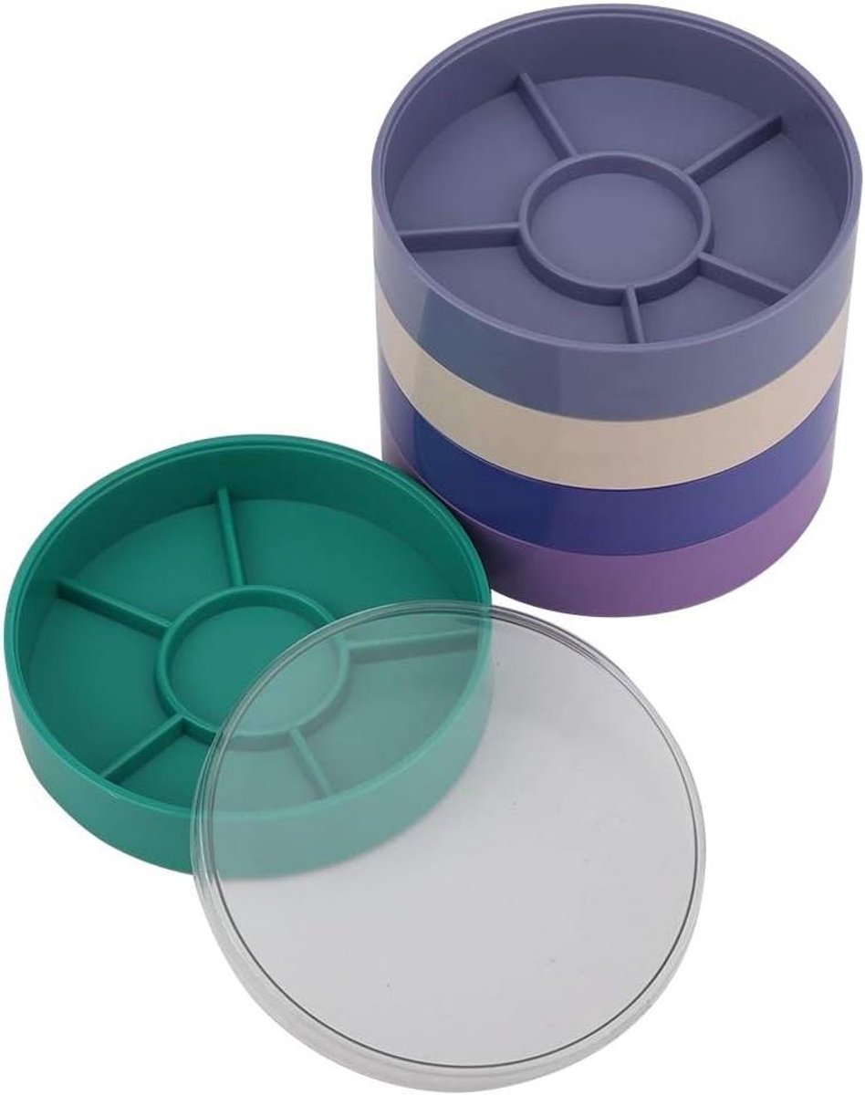 Ronte - Opbergdoos voor horloges met 5 lagen horlogegereedschap, schroeven en uurwerken, stofdichte opslag voor horlogemakers - Horloge Accessoires Organizer met Stofbescherming - Uurwerk Opbergbox met 5 Lagen - Horlogebox voor Horlogeliefhebbers