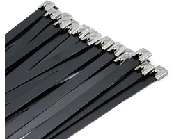 Roestvrijstalen Kabelbinders RVS Tie-wrap tyraps 9x400mm – 20 stuks – RVS 304 – Tyraps – Hitte- & Weerbestendig