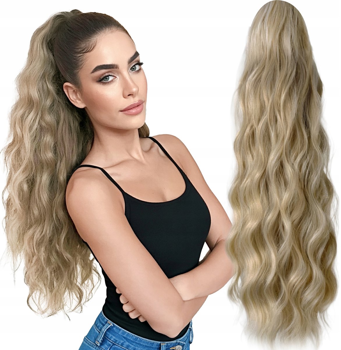 Dopson Kousje Blond Golvend Lang 200g 60cm - Direct Meer Volume