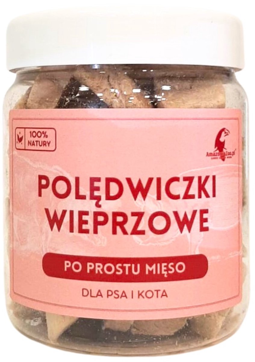 ZDROWY PRZYSMAK Liofilizowana Seria - Liofilizowane Polędwiczki Wieprzowe - Magere Varkenshaas - Allergievriendelijk - Natuurlijke Snack 80g/200g