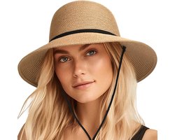 Fedora zonnebescherming opvouwbare hoed voor dames, strand- en zomerhoed