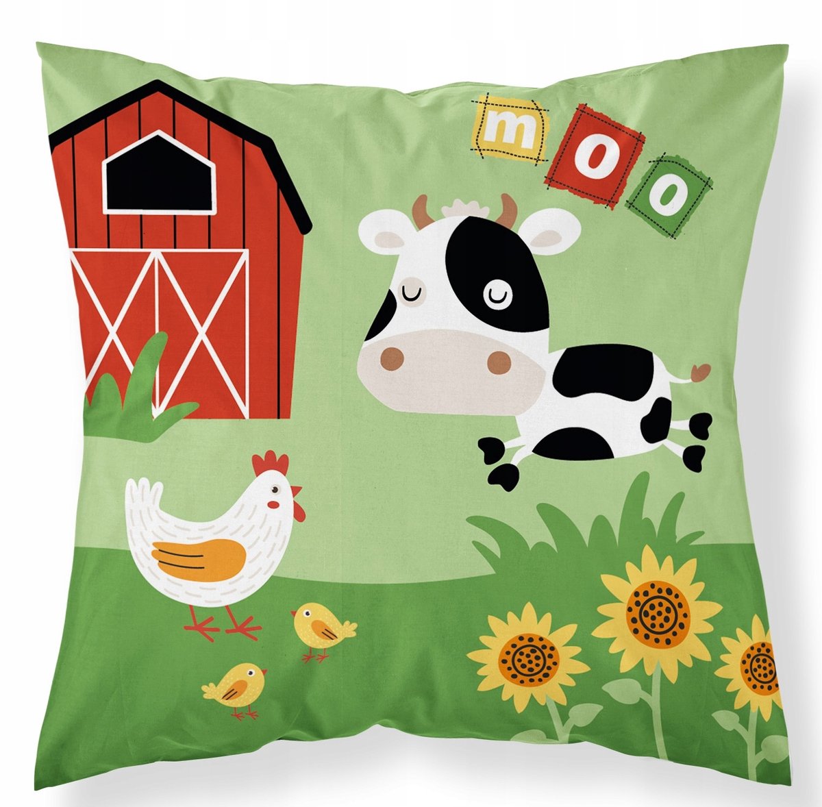 Katoenen Kussensloop 40x40cm Boerderij Tractor & Dieren
