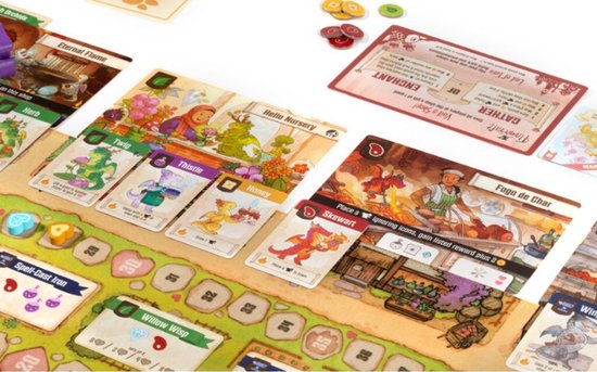 Wancelot Flamecraft Bordspel - Voor 1-5 spelers - Met Neoprene Town Mat