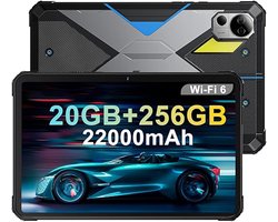 FOSSiBOT DT2 robuuste tablet, Android 13, 4G Dual SIM, 10,4'' 1200x2000 IPS-scherm, MTK Helio G99 Octa Core 2,0 GHz, 12 GB RAM 256 GB ROM, WiFi6 Bluetooth5.0, 64 MP + 32 MP camera, 22000 mAh 66 W snelladen, LED-flitser, water-/stof-/schokbestendig