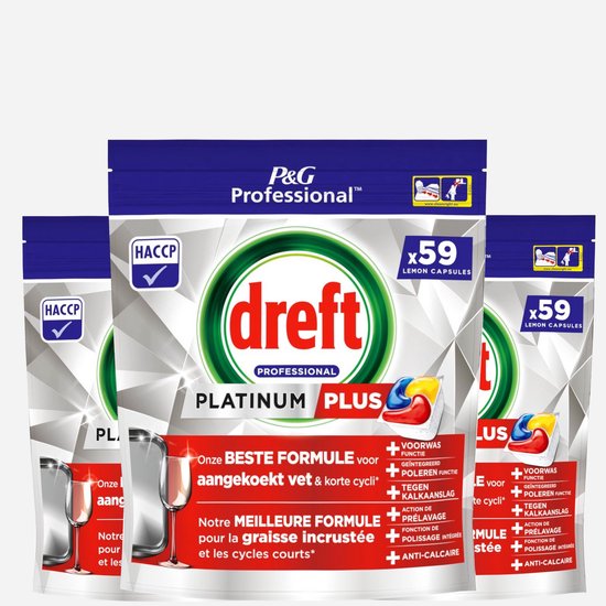 Dreft Platinum Plus Lemon All in 1 Vaatwastabletten - 177 tabs