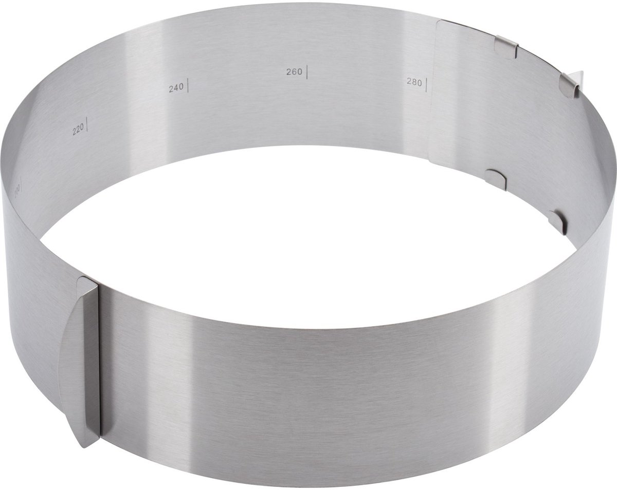 Westmark verstelbare taartring uit rvs 16 tot 30cm