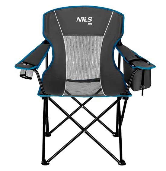 Nils Camp Opvouwbare Stoel Grijs - Comfortabel Kamperen & Vissen van nils-camp — afbeelding 2