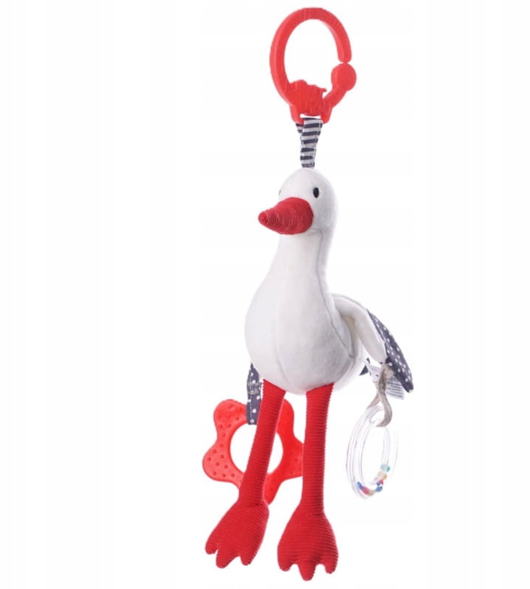Balibazoo Ooievaar Sensorische speelgoedhanger voor baby's