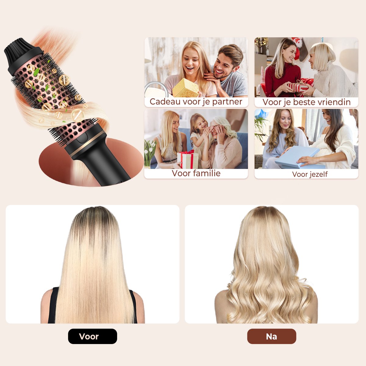 Negatieve ionen thermische borstel voor een blowout look, - afbeelding 2