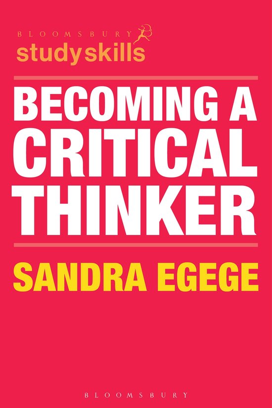 Bloomsbury Study Skills - Becoming a Critical Thinker - cover
