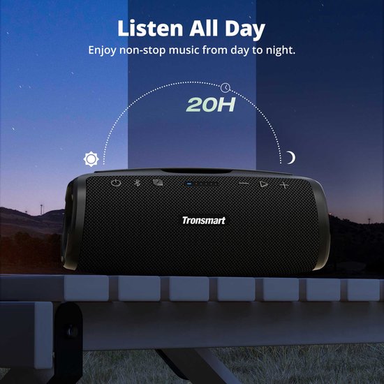 Tronsmart Mirtune S100 Bluetooth Speaker Portable Wireless Speaker with 50W Output, IPX7 Waterproof, APP Control, Built-in Powerbank & Retractable Handle, for Camping, Hiking, Halloween Gift — afbeelding 5