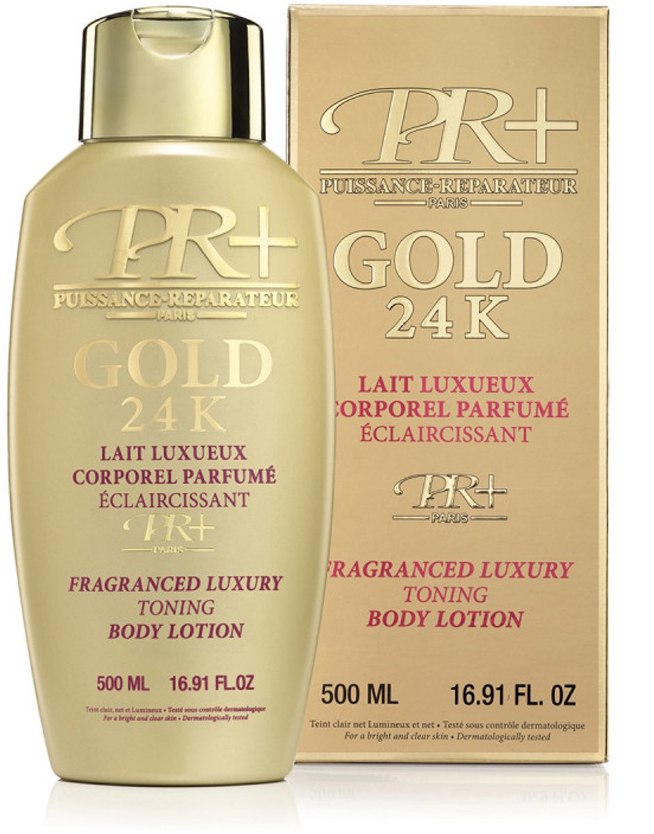 PR+ Paris, Toning & lightening Body lotion PR+ GOLD 24K, 500ml