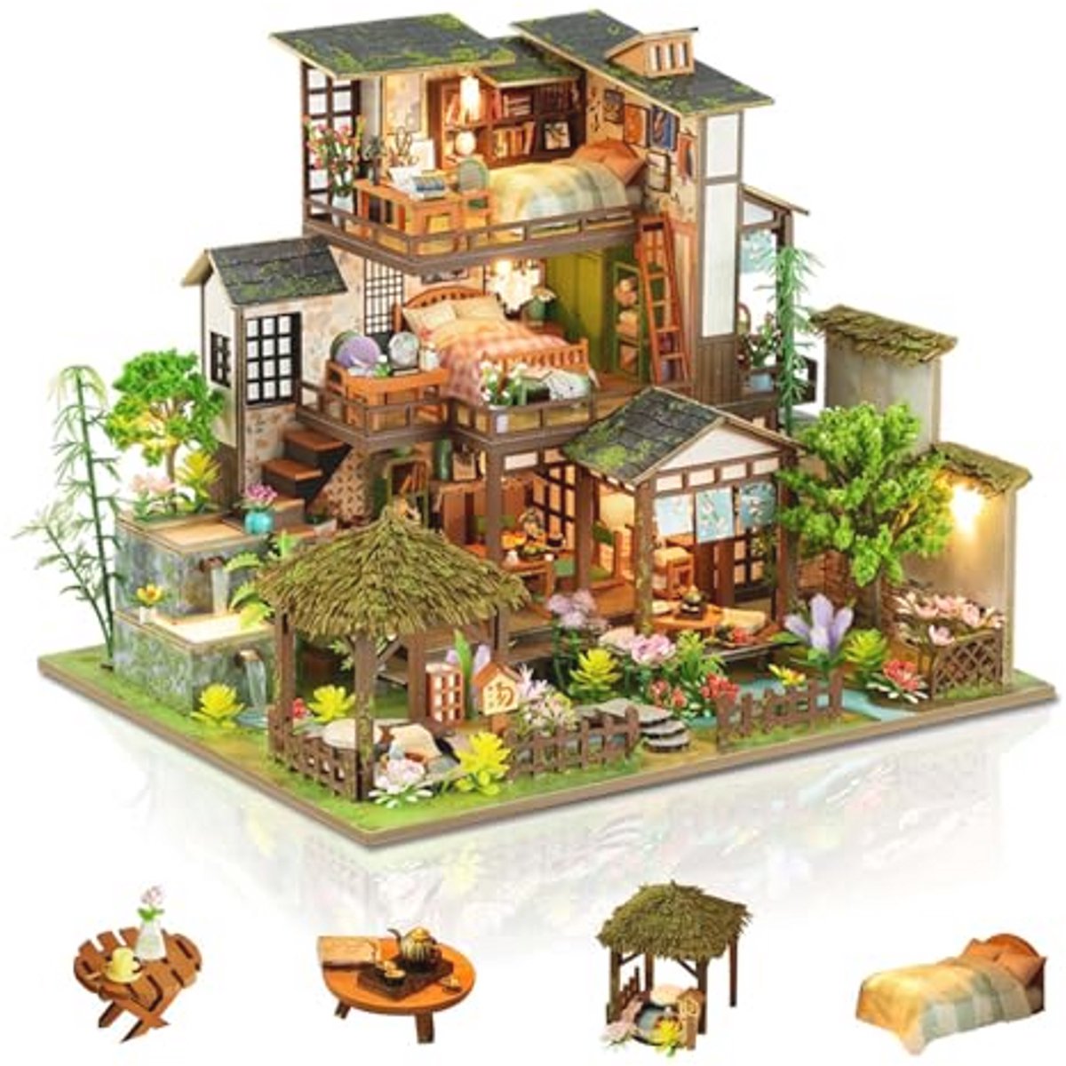 DIY Miniatuur Huis Kits voor Volwassenen - Uniek Cadeau voor Verjaardag en Kerst