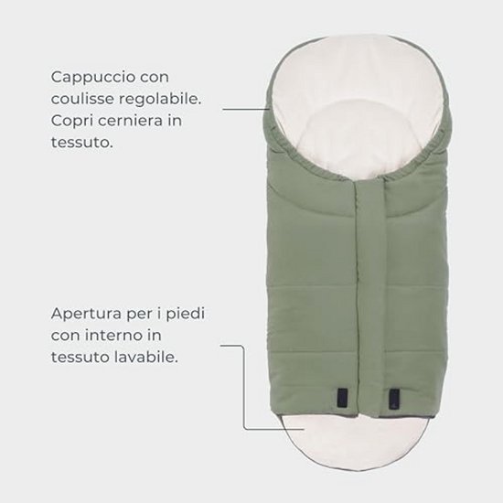 Universele voetenzak voor autostoelen en kinderwagens - perfect voor baby's van 0 tot 6 maanden - Fluwelen stof en comfort tot -5 °C van Universele — afbeelding 2