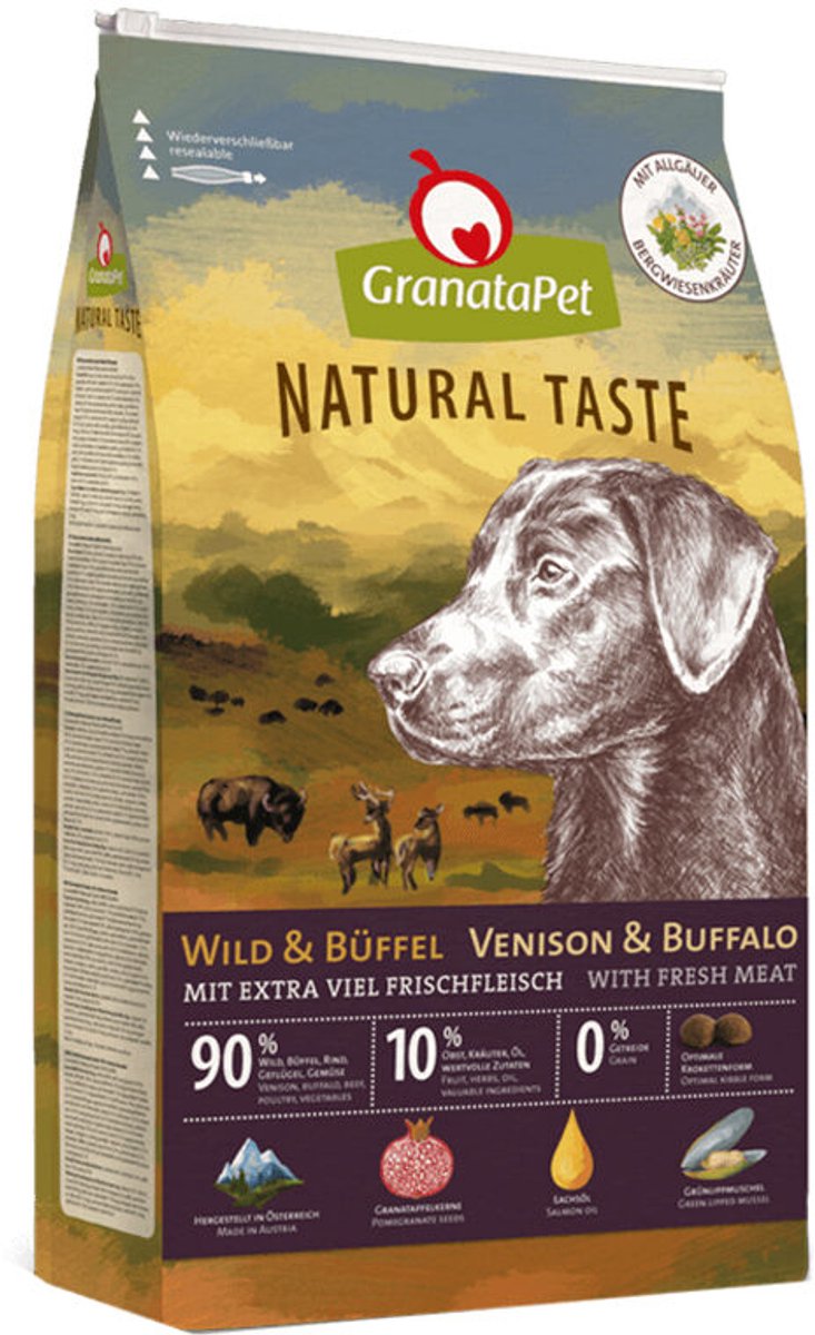 GranataPet GranataPet Natural Taste Hondenvoer - Wild & Buffel - 4 kg