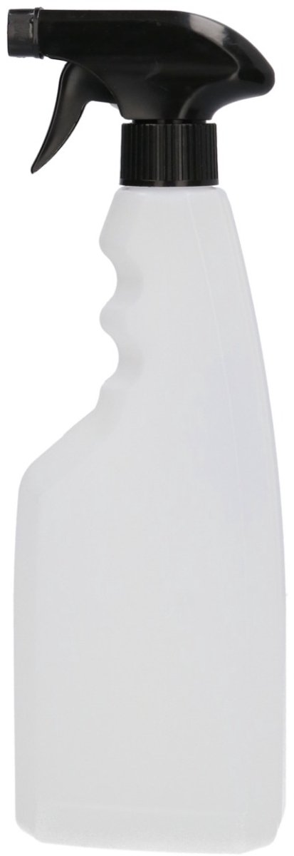 6 x 500 ml Multi Triggerfles / sprayfles HDPE mat doorzichtig + Trigger spraypomp zwart- BPA Vrij - Niet Breekbaar - Plastic Flesjes Navulbaar - Met Dop - Lege Flessen - 6 stuks