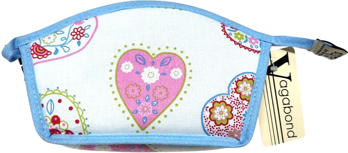 Vagabond - Toilettas - Small Curved Holdall - "Sweetheart" - afmeting 22 x 7 x 13 cm.