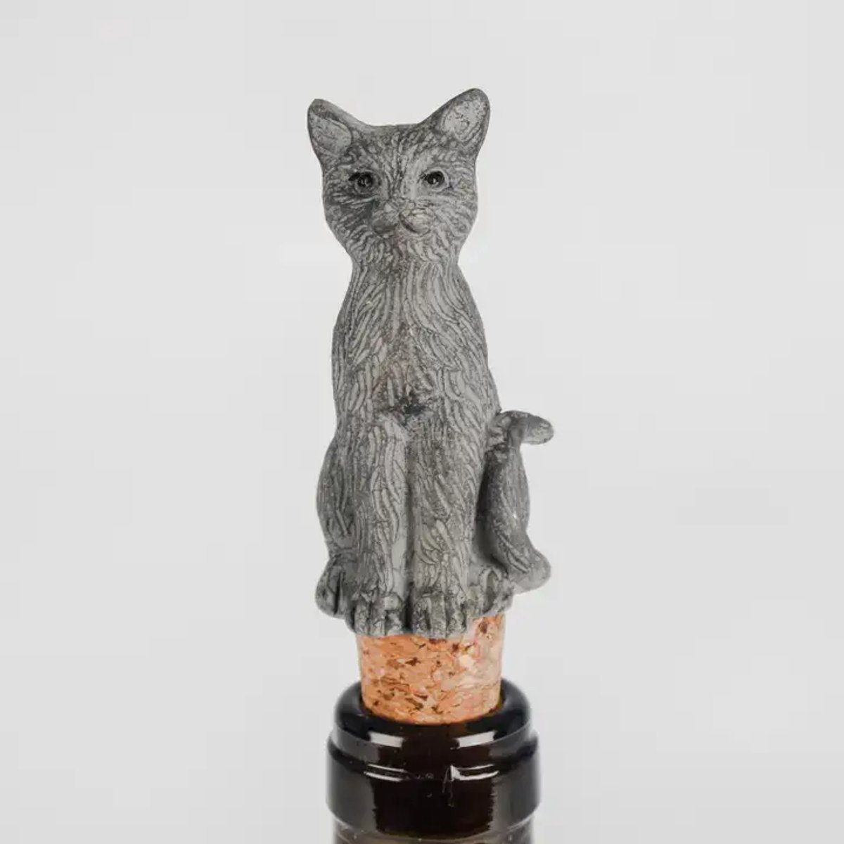 Flessenstop Kat - Fles Stopper - Poes - Puss - Cat - Pussy - Wijn Afsluiter - Wijnstop - Fles Afsluiter - Champagne Stop - Stopper