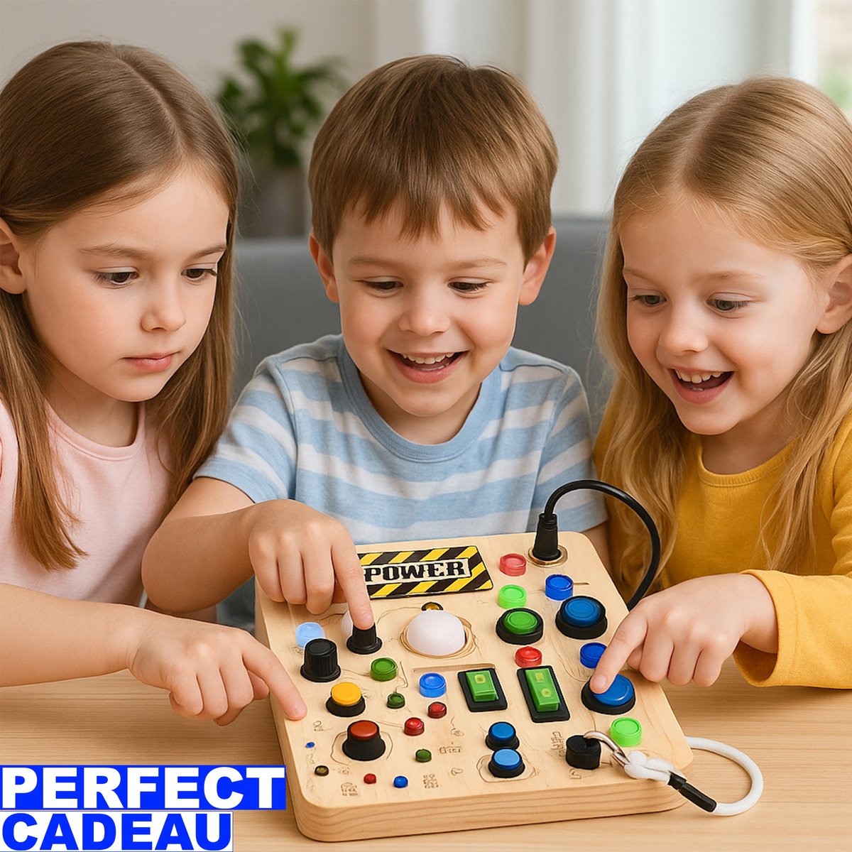 Vionel Montessori Speelbord - Montessori Busy Board - Activity Board - Montessori Houten Speelgoed - Sensorisch Educatief Speelgoed voor Baby's en Peuters - Activiteitenbord — afbeelding 2