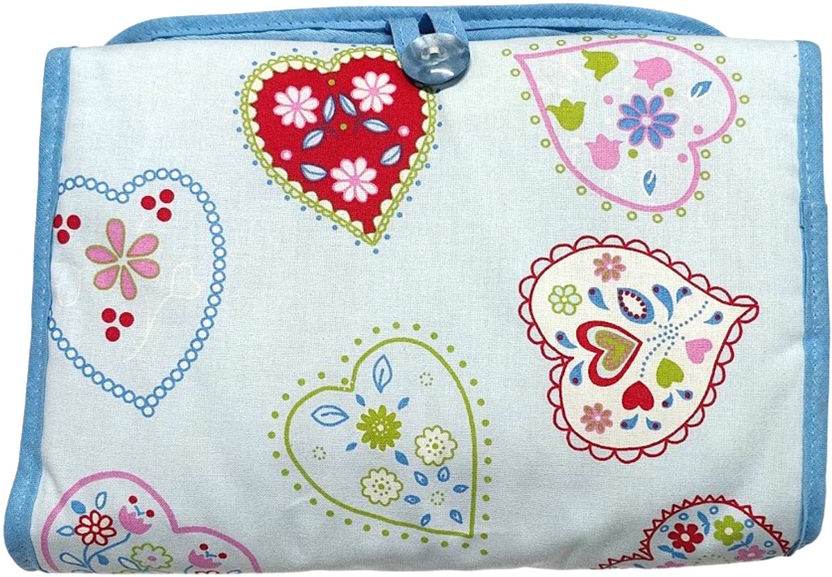 Vagabond - Hang-Up Toilettas - "Sweetheart" - afmeting 25,5 x 5 x 20 cm opgevouwen.