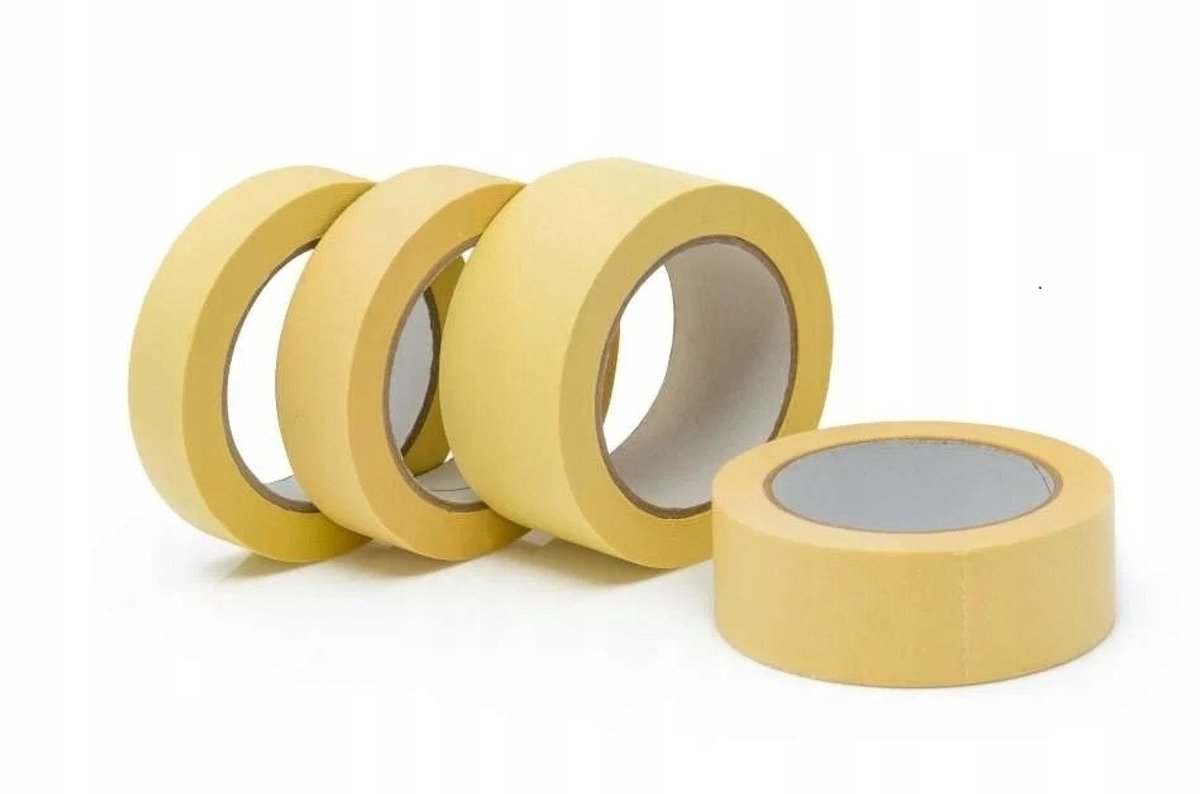 Gele bordentape 48 mm x 50 m - papier - hoge kwaliteit