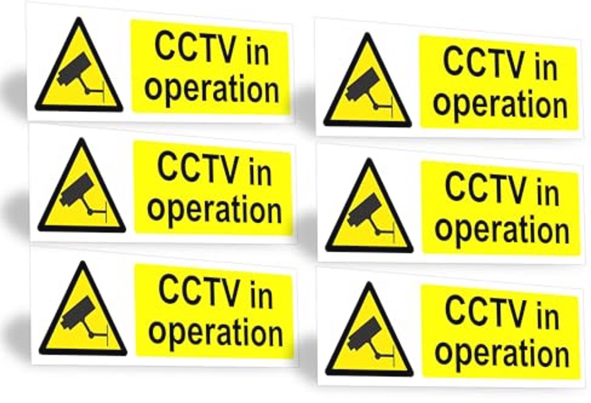 CCTV In Operatie Teken - Waarschuwingsborden voor Beveiliging