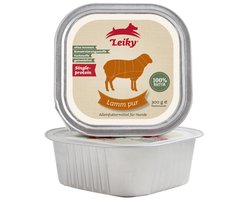 Leiky Pure Lamb - Natvoer voor Honden - Monoproteïne - Licht Verteerbaar - Hoogwaardig Spier- en Orgaanvlees - 300g