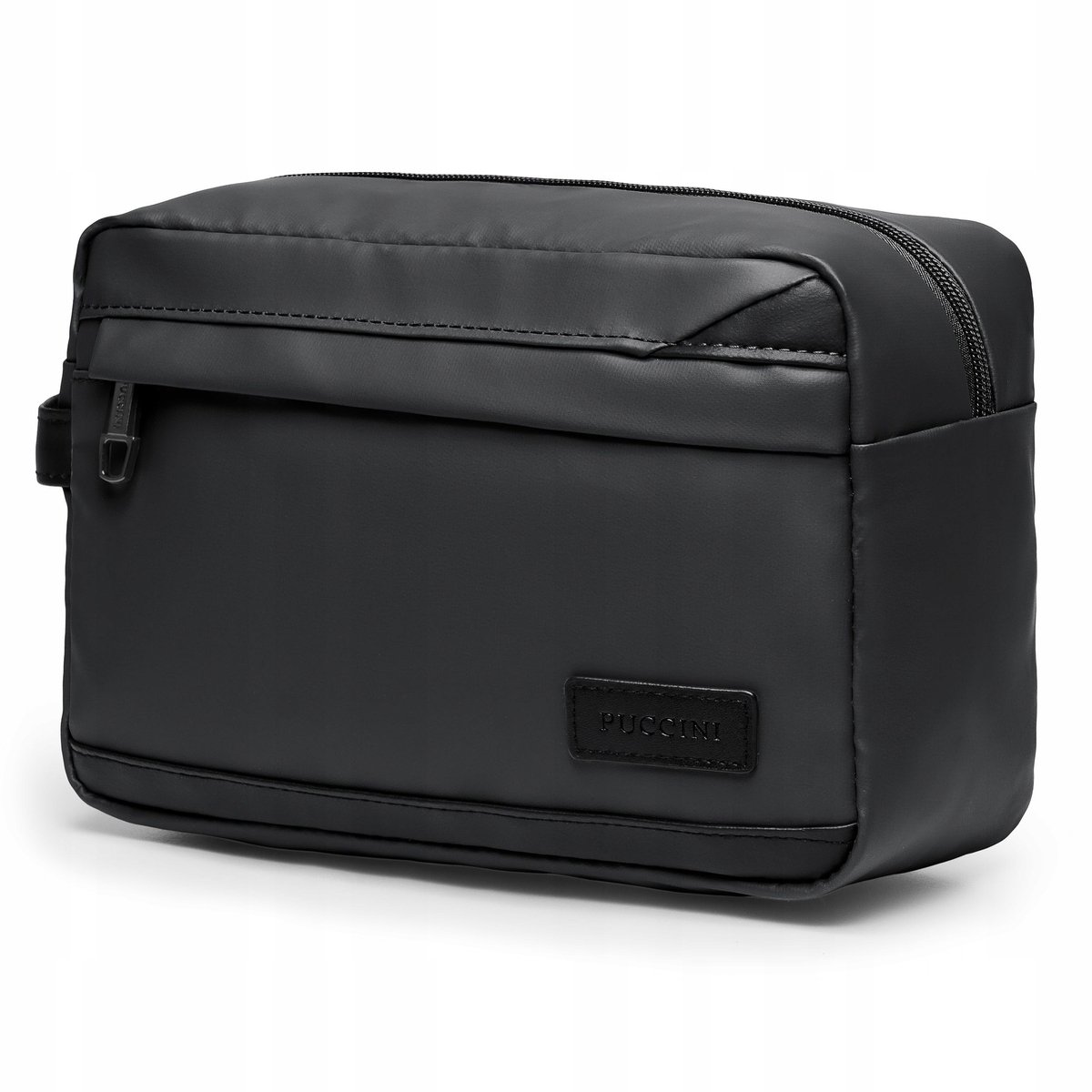 Puccini Heren Toilettas Zwart PU Leer Groot & Ruim - Ideaal Cadeau