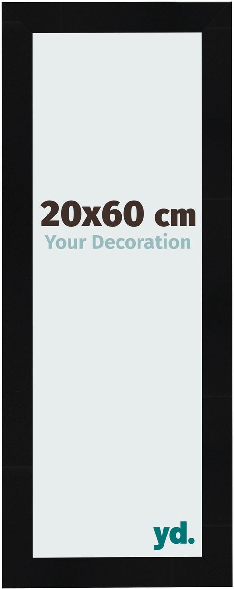 yd. Your Decoration - Fotolijst 20x60 cm - MDF - Zwart Hoogglans - Pisa