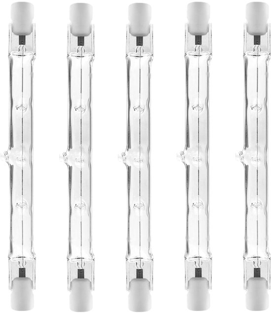 Lampe halogène Modee R7s 118 mm - 500 W 7500 lm 230 V - Lampe sur tige - Lumière Wit chaud - Intensité variable - 5 Ampoules halogènes