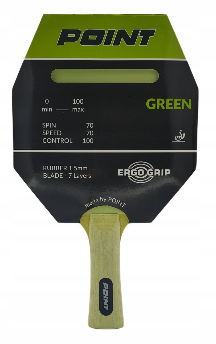 POINT GREEN Tafeltennisbatje - Hoge Controle voor Beginners