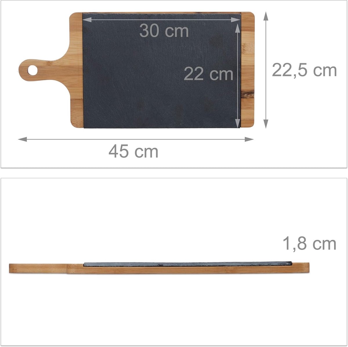 Candala Serveerplank bamboe, - 45 x 22,5 cm - Bamboe voor dagelijks