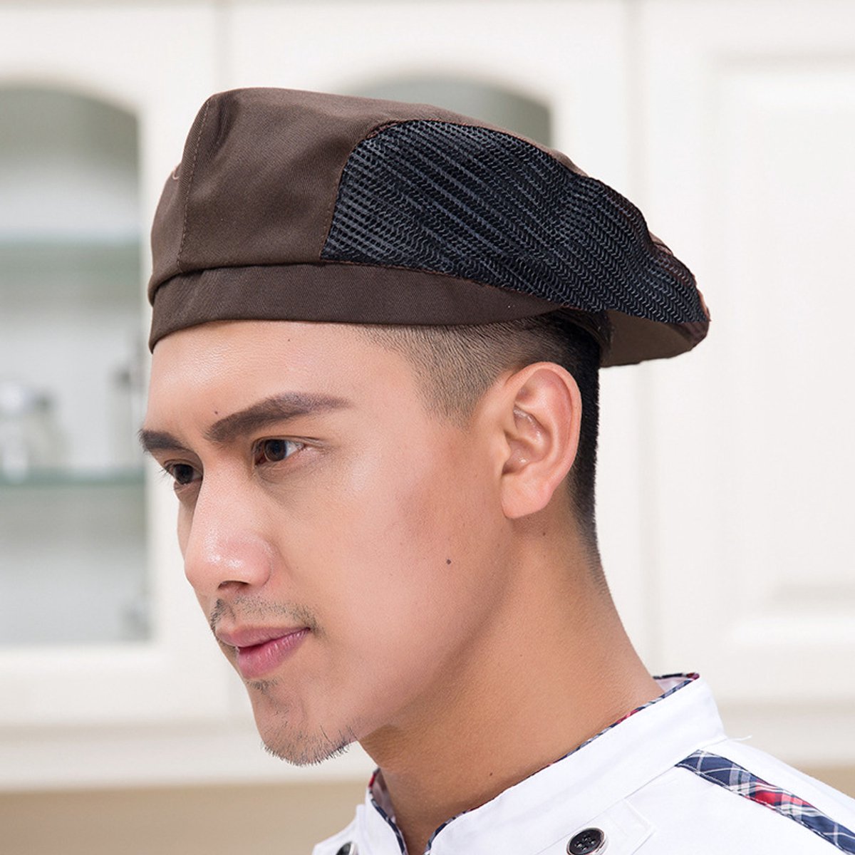 Koksmuts, werkhoed, pet, stoffen hoed, baret, fastfoodhoed