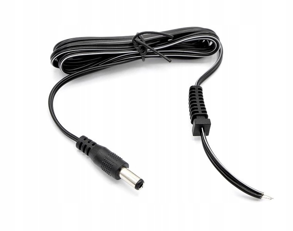DC Stekker 2.1x5.5mm Recht met Kabel 1.1m