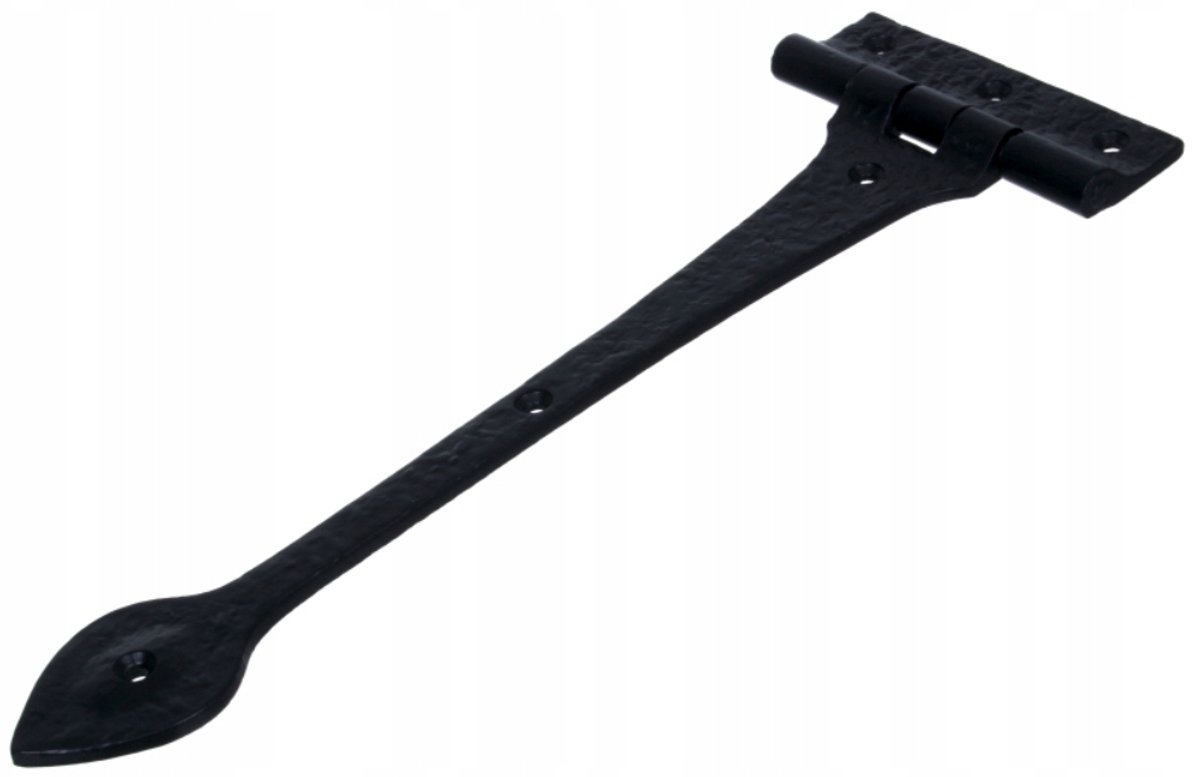 Zwarte Scharnier voor Poorten en Deuren, Zwart Gesmeed, 457 mm