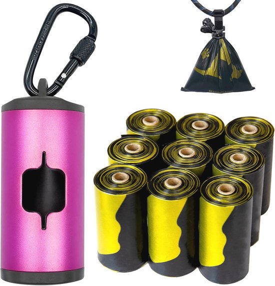 Auroriel 4er Pack Hondenpoepzakjeshouder met praktische ritssluiting en ophangmogelijkheid voor hondenwandelen, hiken, wandelen, netheid, poepzakjeshouder (Roze & Rozenro Auroriel 4er Pack Hondenpoepzakjeshouder met praktische ritssluiting en ophangmogelijkheid voor hondenwandelen, hiken, wandelen, netheid, poepzakjeshouder (Roze & Rozenro