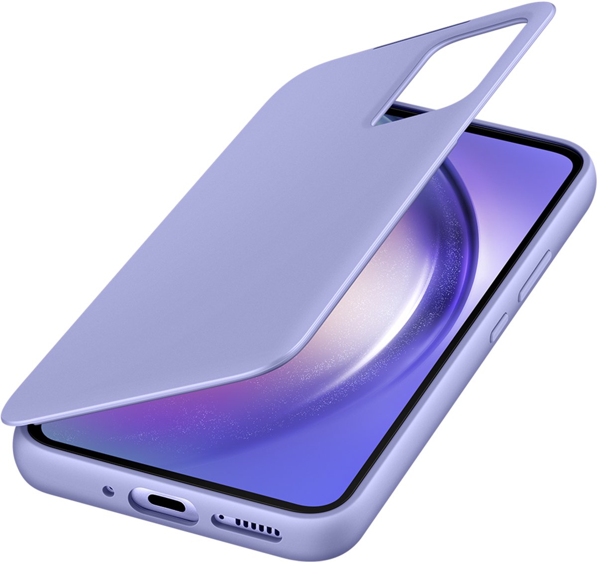 Samsung Galaxy A54 Clear View Book Case Paars
