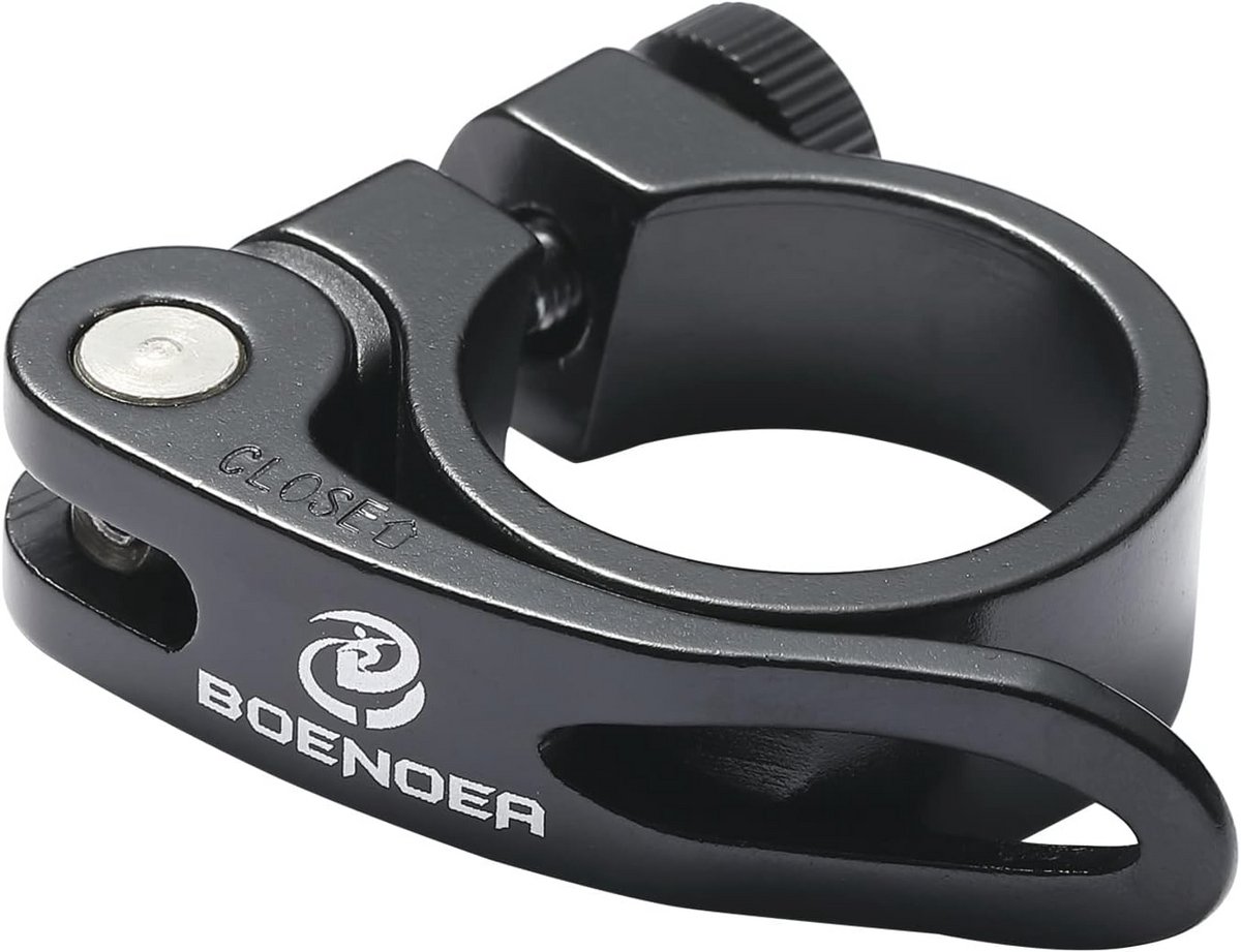 Fietszadelklem Aluminium met Snelspanner - 31,8 mm en 34,9 mm